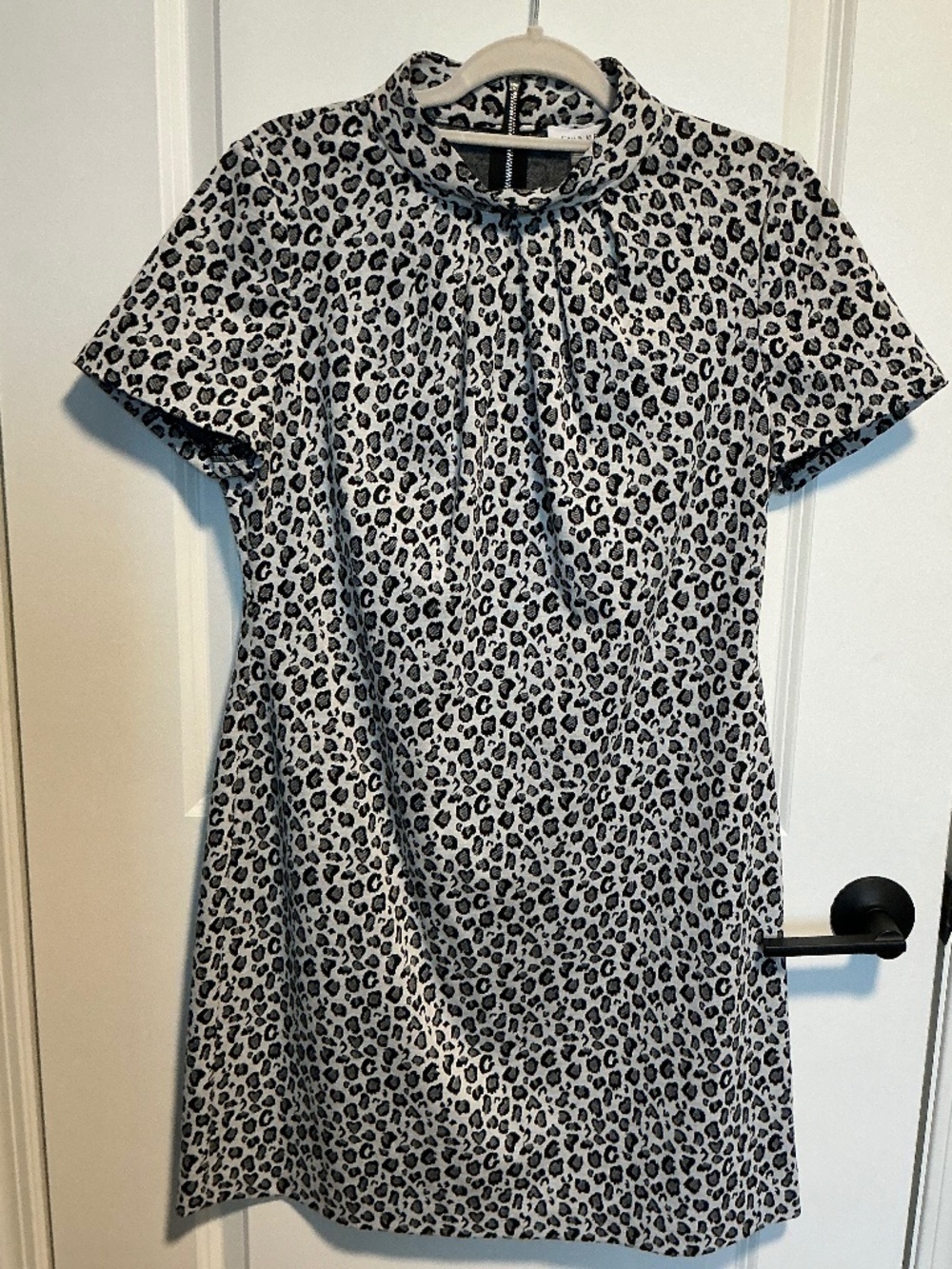 Like New Calvin Klein gray and black leopard print dress, size 12